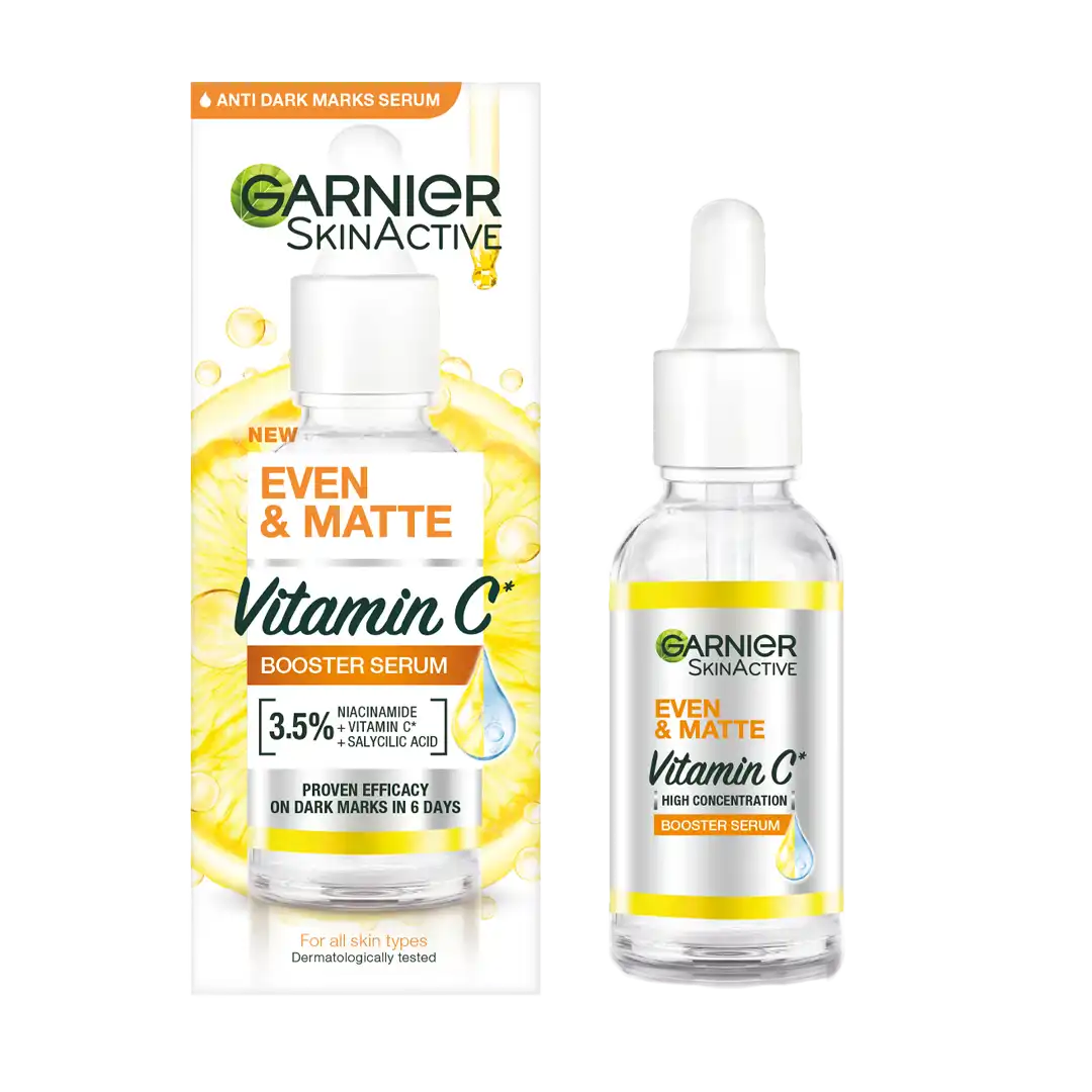 garnier skin active even & matte booster serum 30ml