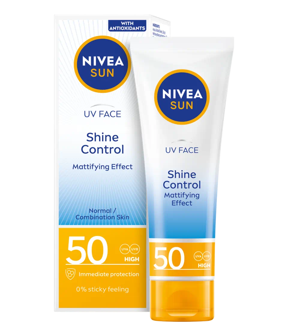 NIVEA SUN UV Face Shine Control Mattifying Effect Cream SPF 50+, 50ML