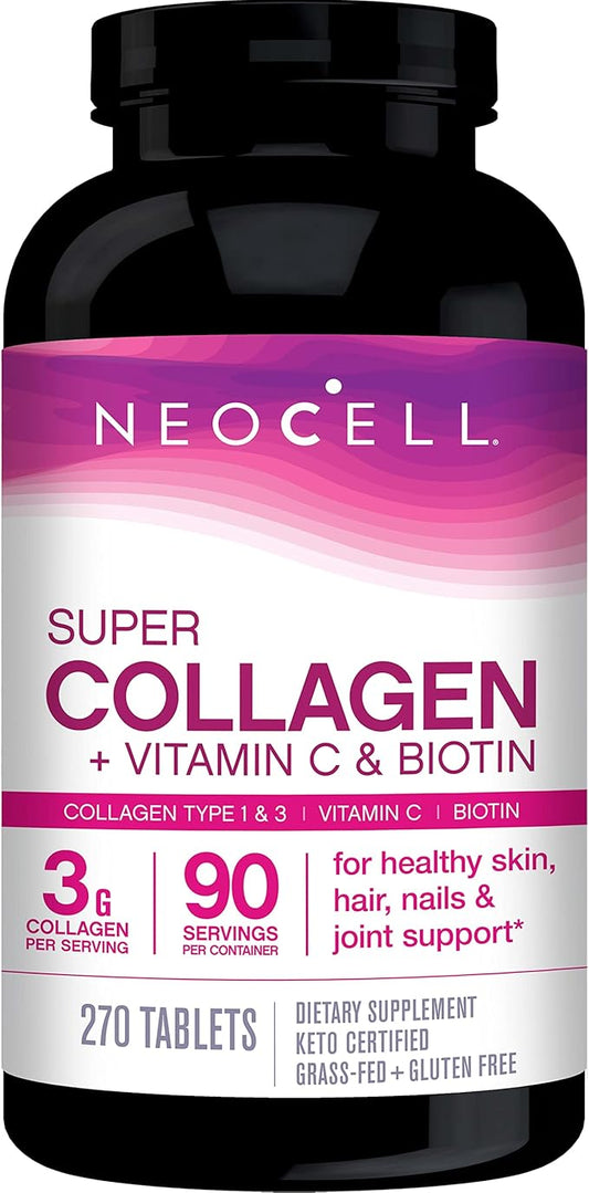 NeoCell Super Collagen With Vitamin C and Biotin, 270 Tablets