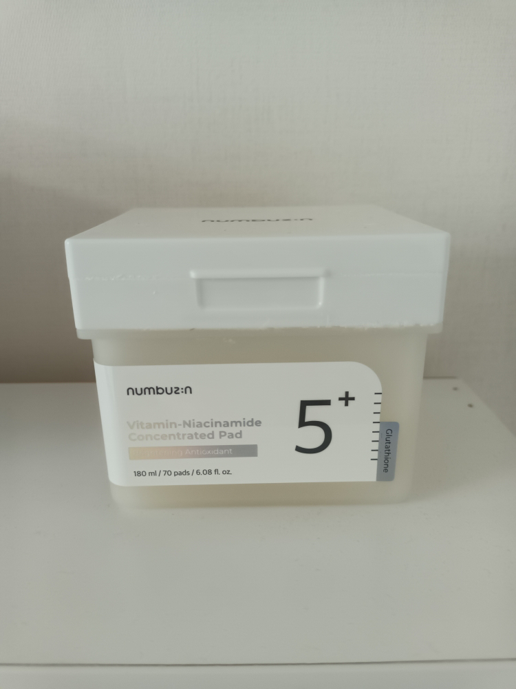 Numbuzin 5+ Vitamin Niacinamide Concentrated Pad, 180ML