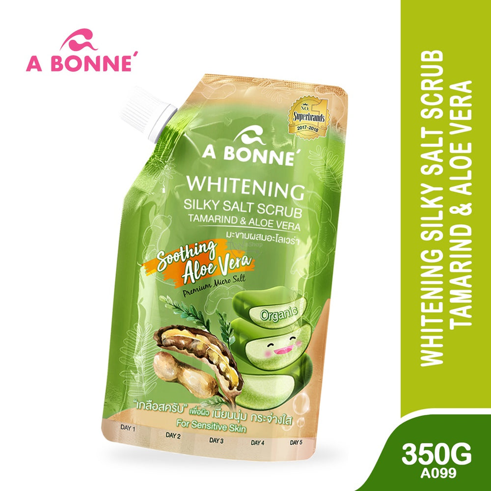 A Bonne Whitening Silky Salt Scrub with Tamarind and Aloe Vera, 350g