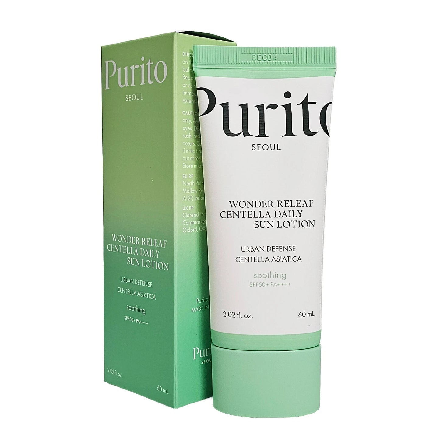 Purito Seoul Wonder Releaf Centella Daily Sun Lotion, Soothing SPF50+, 60ml