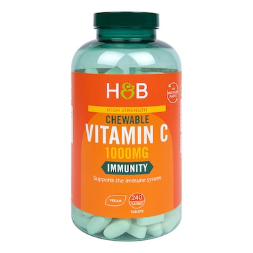 H & B High Strength Chewable Vitamin C Tablets, 120 Tablets