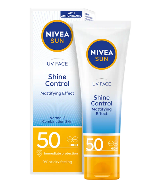 NIVEA SUN UV Face Shine Control Mattifying Effect Cream SPF 50+, 50ML