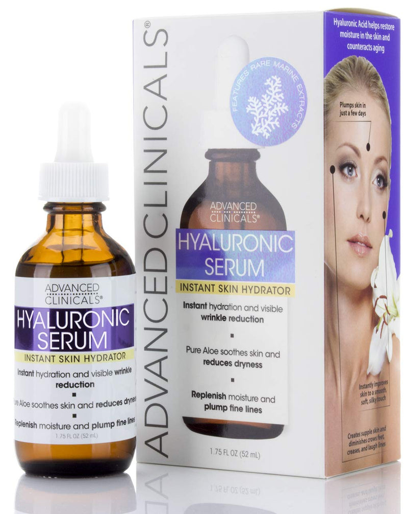 Advanced Clinicals Hyaluronic Acid Hydrating Face Serum, 52ml