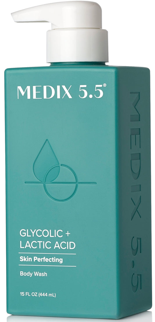 Medix 5.5 Glycolic + Lactic Acid Skin Perfecting Body Wash, 444ml