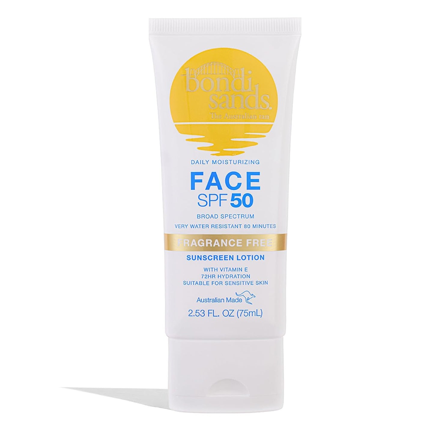 Bondi Sands Fragrance Free Face Sunscreen Lotion SPF 50+, 75ML