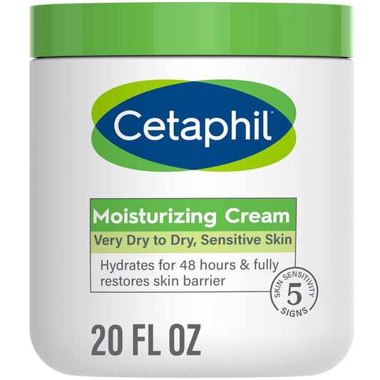 Cetaphil Moisturizing Cream, Very Dry To Dry Skin, Sensitive Skin, 20 oz/566 g