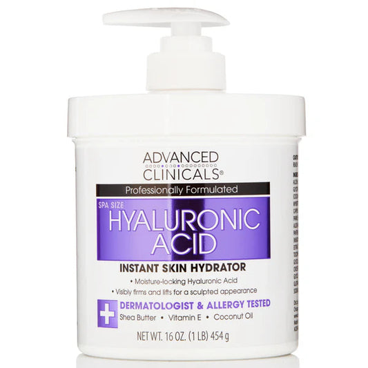 Advanced Clinicals Hyaluronic Acid Instant Skin Hydrator ,454g