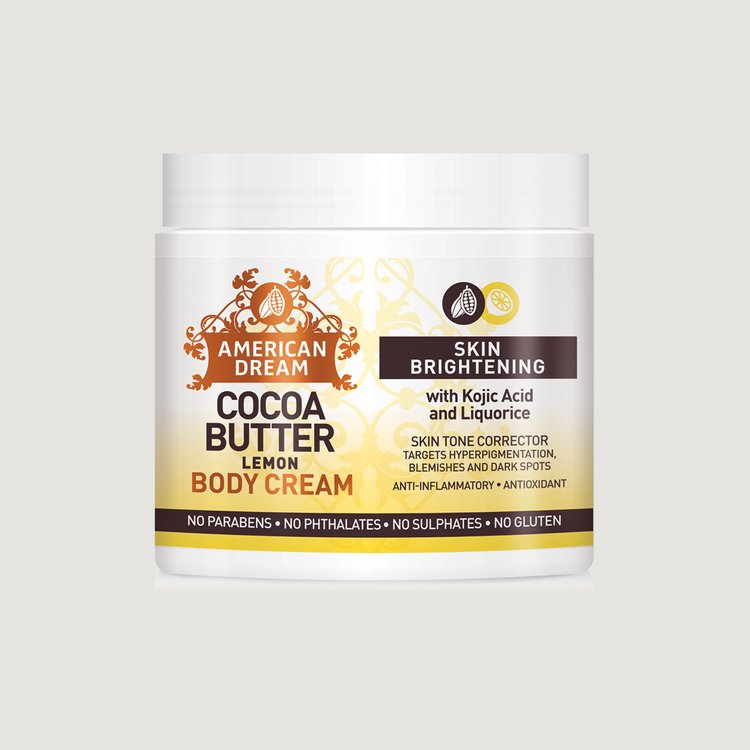 American Dream Cocoa Butter Lemon with Kojic and Liqourice, 453g