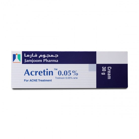 Acretin Cream 0.05% (Tretinoin 0.05%) for Acne Treatment, 30 gm