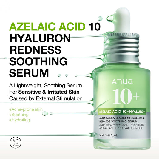 Anua Azelaic Acid 10+ Hyaluron Redness Soothing Serum, 30ml