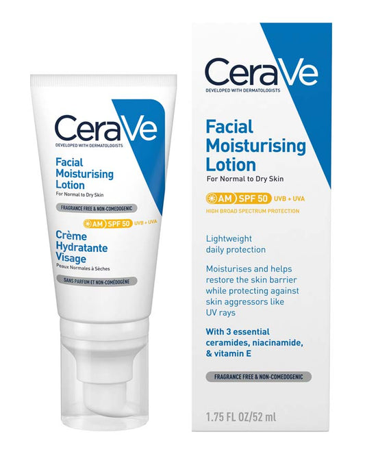 CeraVe AM Facial Moisturizing Lotion SPF50, 52ml