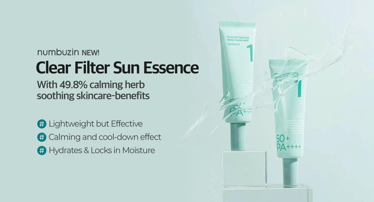 Numbuzin Clear Filter Sun Essence, For Sensitive Skin, 50ml