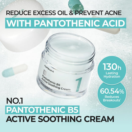 Numbuzin 1 Pantothenic B5 Active Soothing Cream, 80 ml